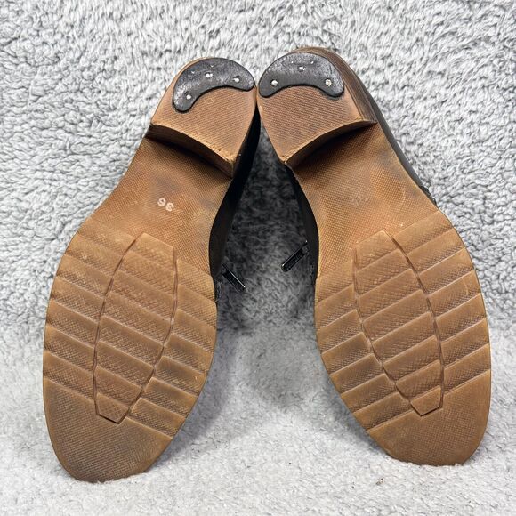 Pikolinos Andorra Womens Size 36 US 5.5-6 Ankle Boots Charcoal Gray Leather Zip - Picture 7 of 10